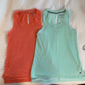 Champion xs pink and green matching tank tops